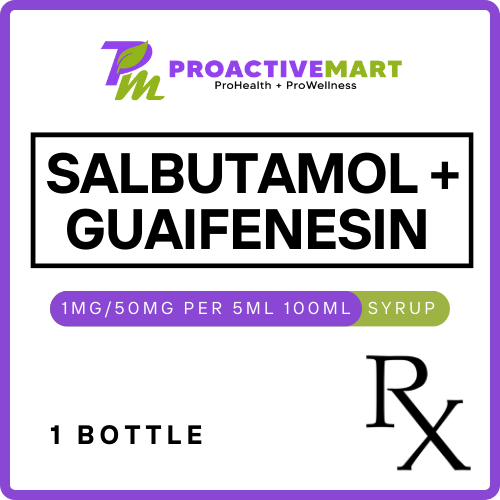 SALBUTAMOL + GUAIFENESIN 1mg/50mg 100ml syrup