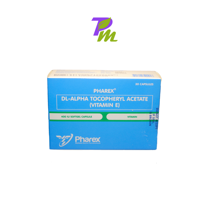Pharex DL-Alpha Tocopheryl Acetate (Vitamin E) 400 i.u.