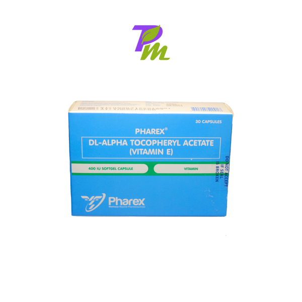Pharex DL-Alpha Tocopheryl Acetate (Vitamin E) 400 i.u.